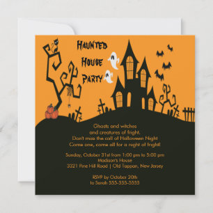 Brevade House Halloween fest-inbjudningar Inbjudningar