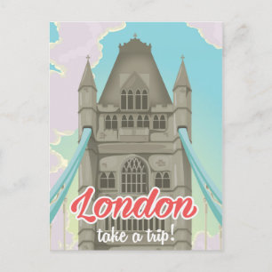 Brevaffisch i London Torn Bridge Travel Vykort