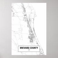 Brevard County, Florida (svart på vitt)