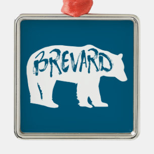 Brevard North Carolina Bear Julgransprydnad Metall