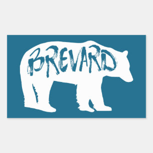 Brevard North Carolina Bear Rektangulärt Klistermärke