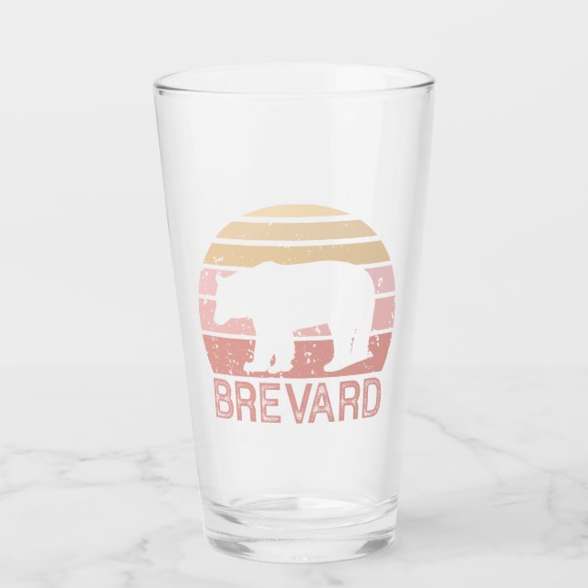 Brevard North Carolina Retro Bear Glaskopp (Framsida)