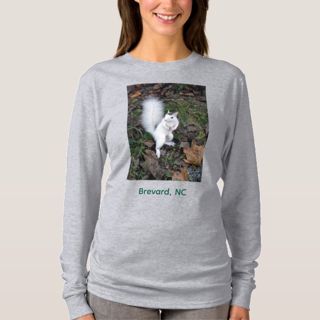 Brevard Vit Ekorre - Långärmad T-Shirt (Framsida)