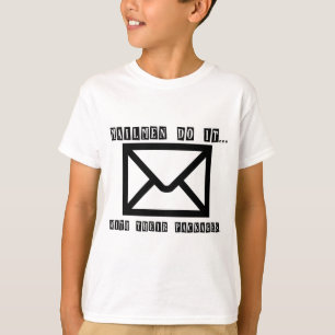 Brevbärare gör det... med sina paket. t-shirt