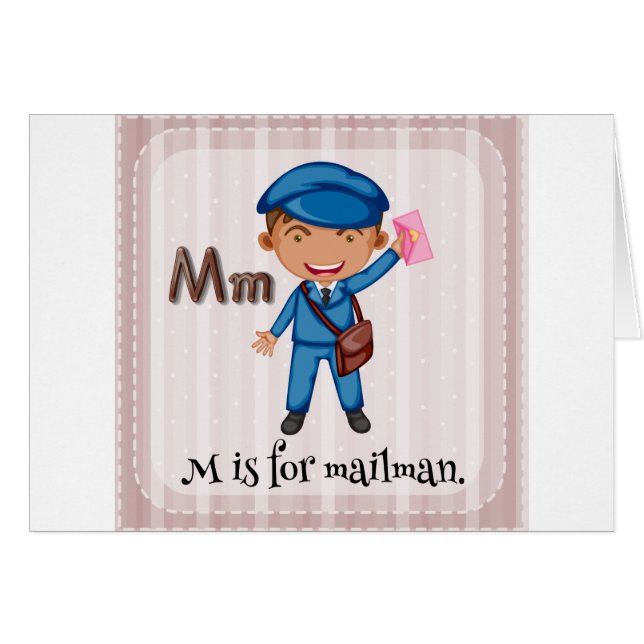 Brevbärare Hälsningskort (Framsidan Horizontal)