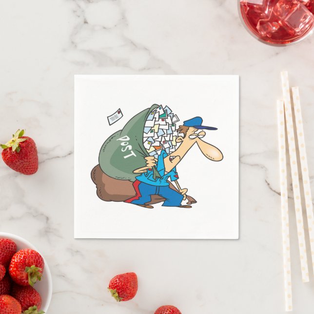 Brevbärare med en stor Papper skorpa Pappersservett (Insitu)