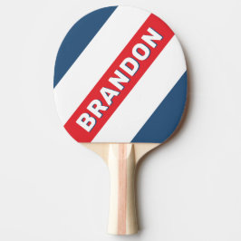 Brevbärare Nostalgisk Fet Ränder med Namn Pingisracket