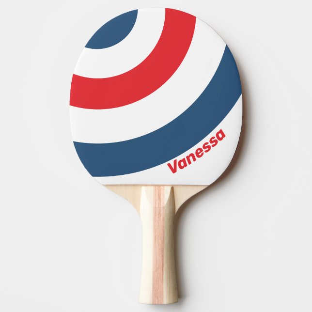 Brevbärare Nostalgisk Randig med Namn Pingisracket (Framsidan)