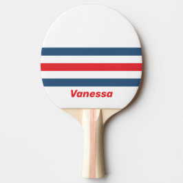 Brevbärare Nostalgisk tvärs över randigt med namn Pingisracket