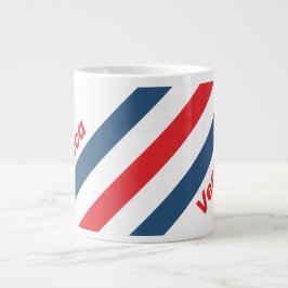 Brevbärare Nostalgiska Ränder med Namn Jumbo Mugg