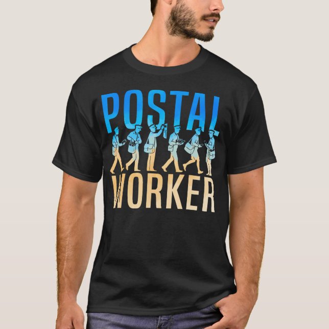 brevbärare postarbetare post t shirt (Framsida)
