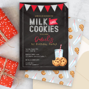 Brevbrädesinbjudan till Vintagen Mjölk & Cookies Inbjudningar