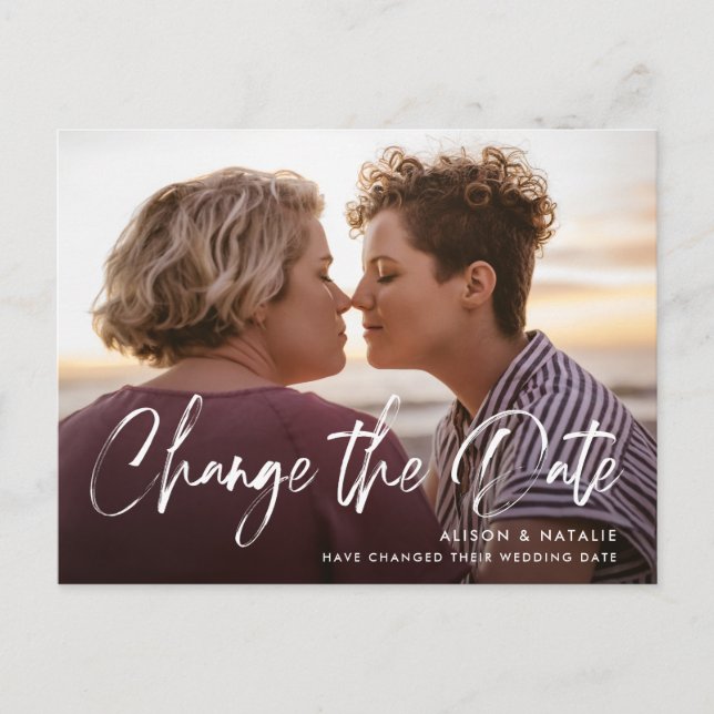 Brevbrev Ändra datum för uppskjutande Meddelande Vykort (Framsida)