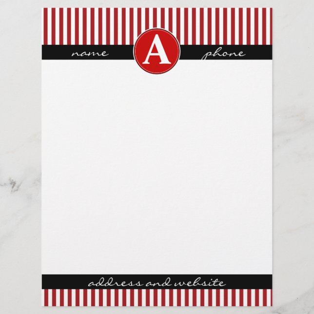 Brevhuvud, anpassat och monogram brevhuvud (Framsida)