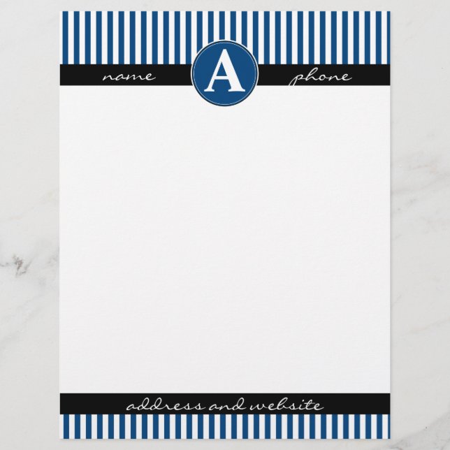 Brevhuvud, anpassat och monogram brevhuvud (Framsida)