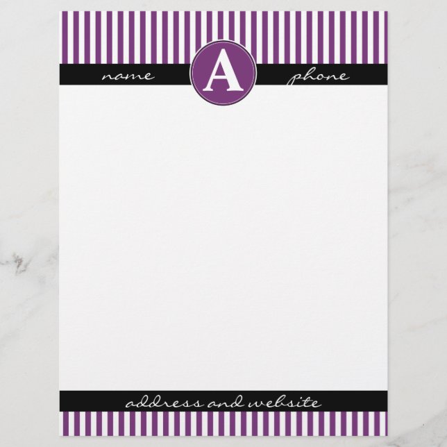 Brevhuvud, anpassat och monogram brevhuvud (Framsida)
