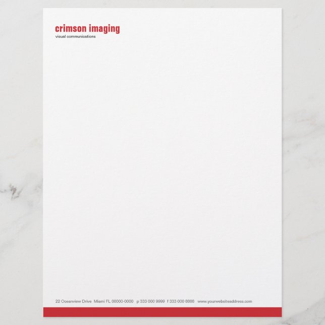 Brevhuvud för grundlinjepanelCrimson (Framsida)