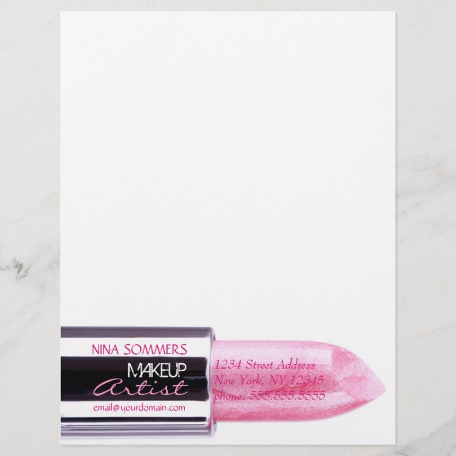 Brevhuvud för Makeupkonstnär (Framsida)