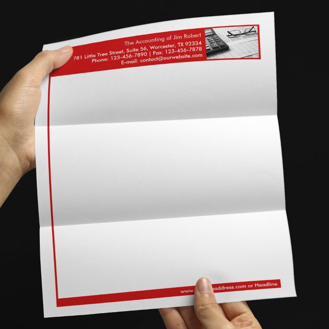 Brevhuvud för redovisning (Skapare uppladdad)