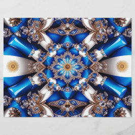 Brevhuvud med argentinska färger design