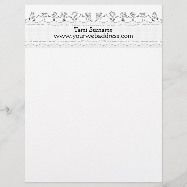 brevhuvud med barn i lycklig (Framsida)