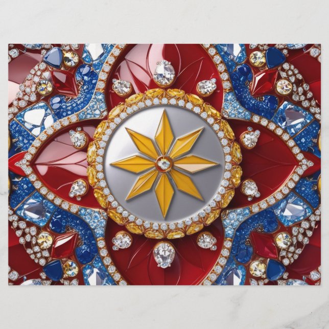 Brevhuvud med colombiansk Färg design (Framsida)