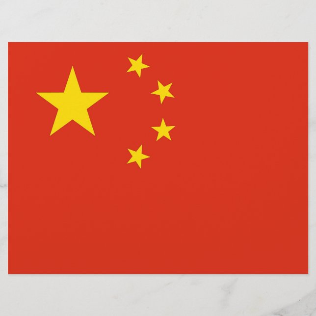 Brevhuvud med Flagga av China (Framsida)