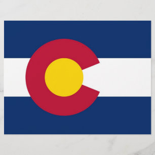 Brevhuvud med Flagga av Colorado