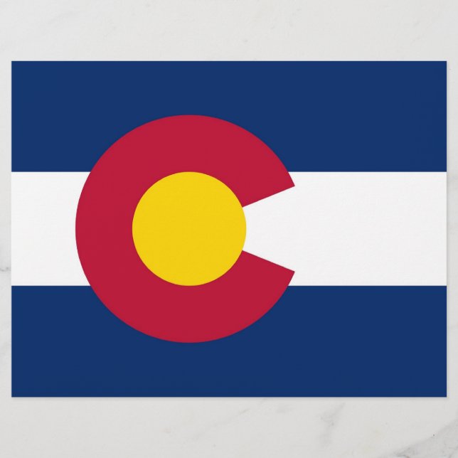 Brevhuvud med Flagga av Colorado (Framsida)