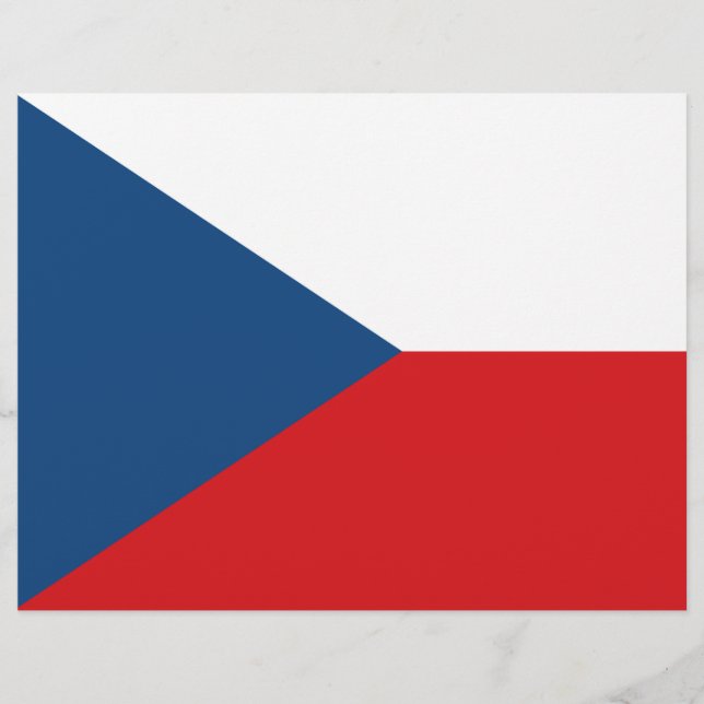 Brevhuvud med Flagga av Czechia (Framsida)