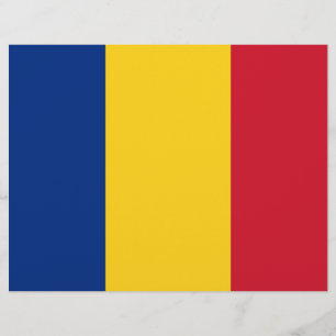 Brevhuvud med Flagga av Rumänien