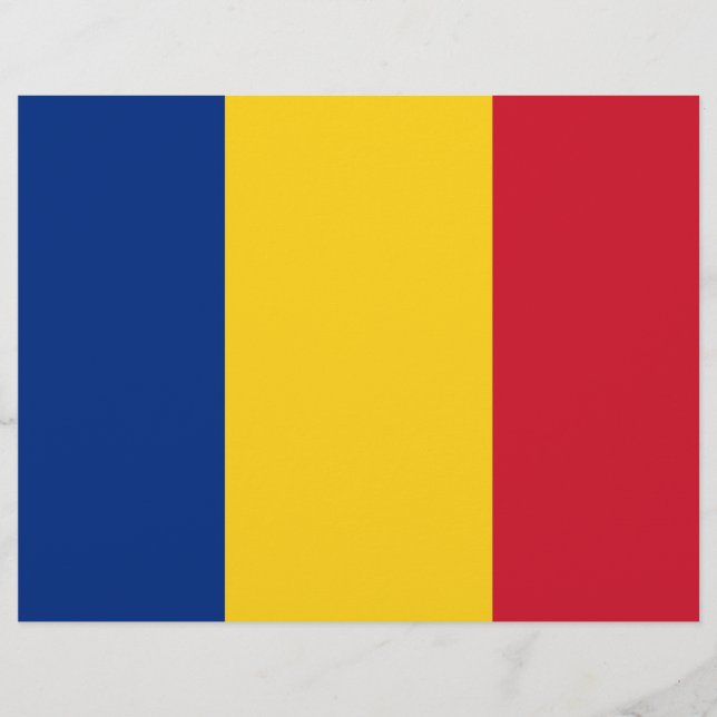 Brevhuvud med Flagga av Rumänien (Framsida)