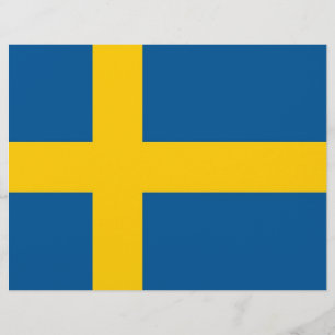 Brevhuvud med Flagga av Sverige