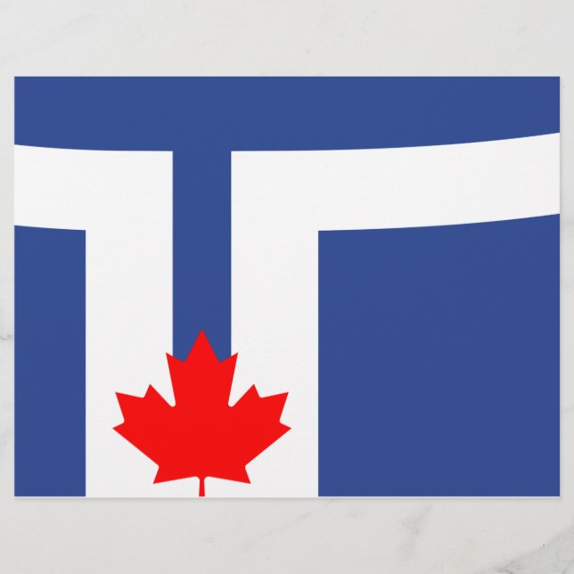 Brevhuvud med Flagga av Toronto, Kanada (Framsida)