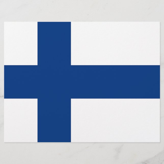 Brevhuvud med Flagga från Finland (Framsida)