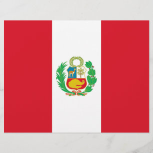 Brevhuvud med Flagga från Peru