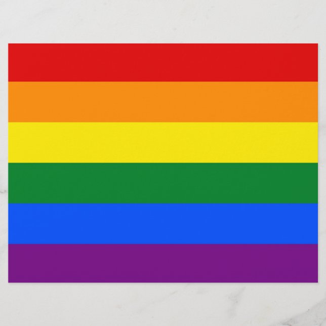 Brevhuvud med HBT Rainbow-Flagga (Framsida)