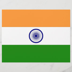 Brevhuvud med Indiens flagga