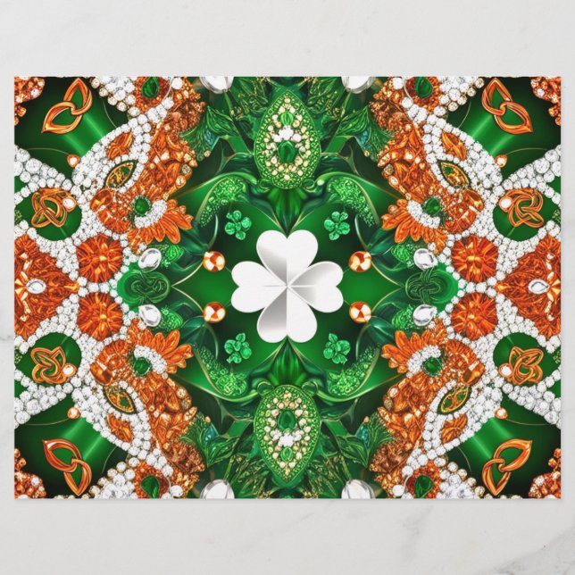 Brevhuvud med Irlands Färg Design (Framsida)