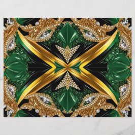 Brevhuvud med jamaicanska färger design