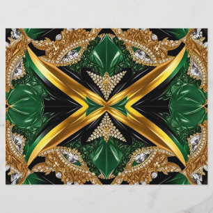 Brevhuvud med jamaicanska färger design
