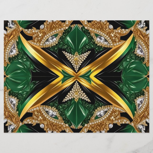 Brevhuvud med jamaicanska färger design (Framsida)