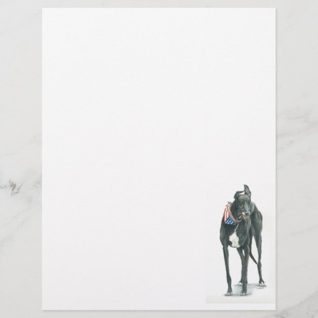 Brevhuvud med konst av Greyhoundhund (Framsida)