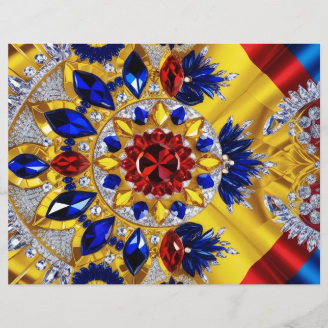 Brevhuvud med rumänsk Färg design (Framsida)