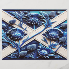 Brevhuvud med Scottish Thistles design