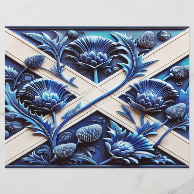 Brevhuvud med Scottish Thistles design (Framsida)