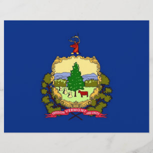 Brevhuvud med Vermonts flagga, USA