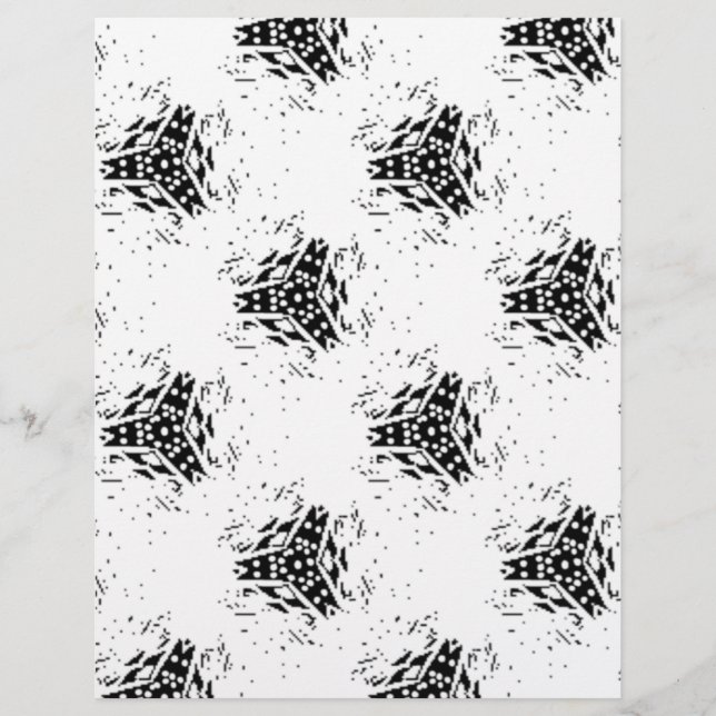 Brevhuvud | Modern svart geometrisk design (Framsida)