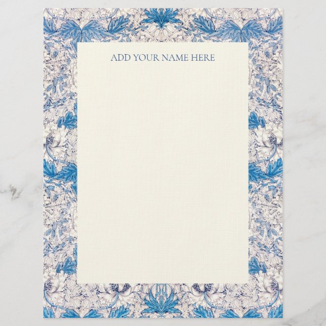 BREVHUVUD: WILLIAM MORRIS : ’HONEYSUCKLE’ BREVHUVUD (Framsida)