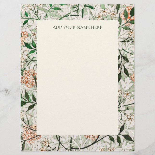 BREVHUVUD: WILLIAM MORRIS : ’JASMINE’ BREVHUVUD (Framsida)